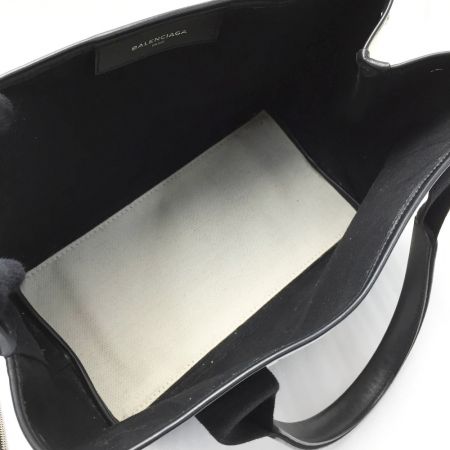  BALENCIAGA バレンシアガ ネイビー カバS ハンドバッグ 339933.1081.Z.002123 アイボリー×ブラック ポーチ・布袋有