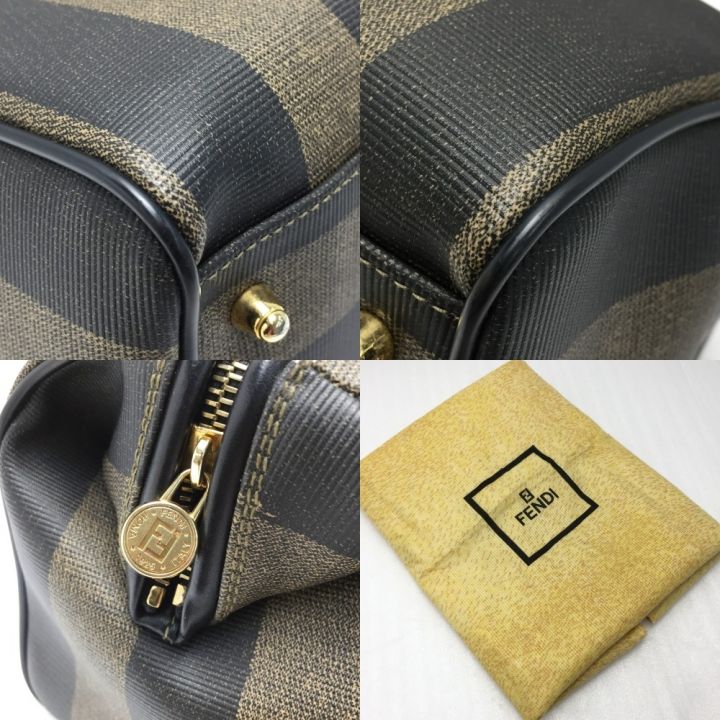 FENDI フェンディ ペカン柄 ハンドバッグ 279.259022.060 ブラウン×ブラック ミニボストン  ヴィンテージ｜中古｜なんでもリサイクルビッグバン