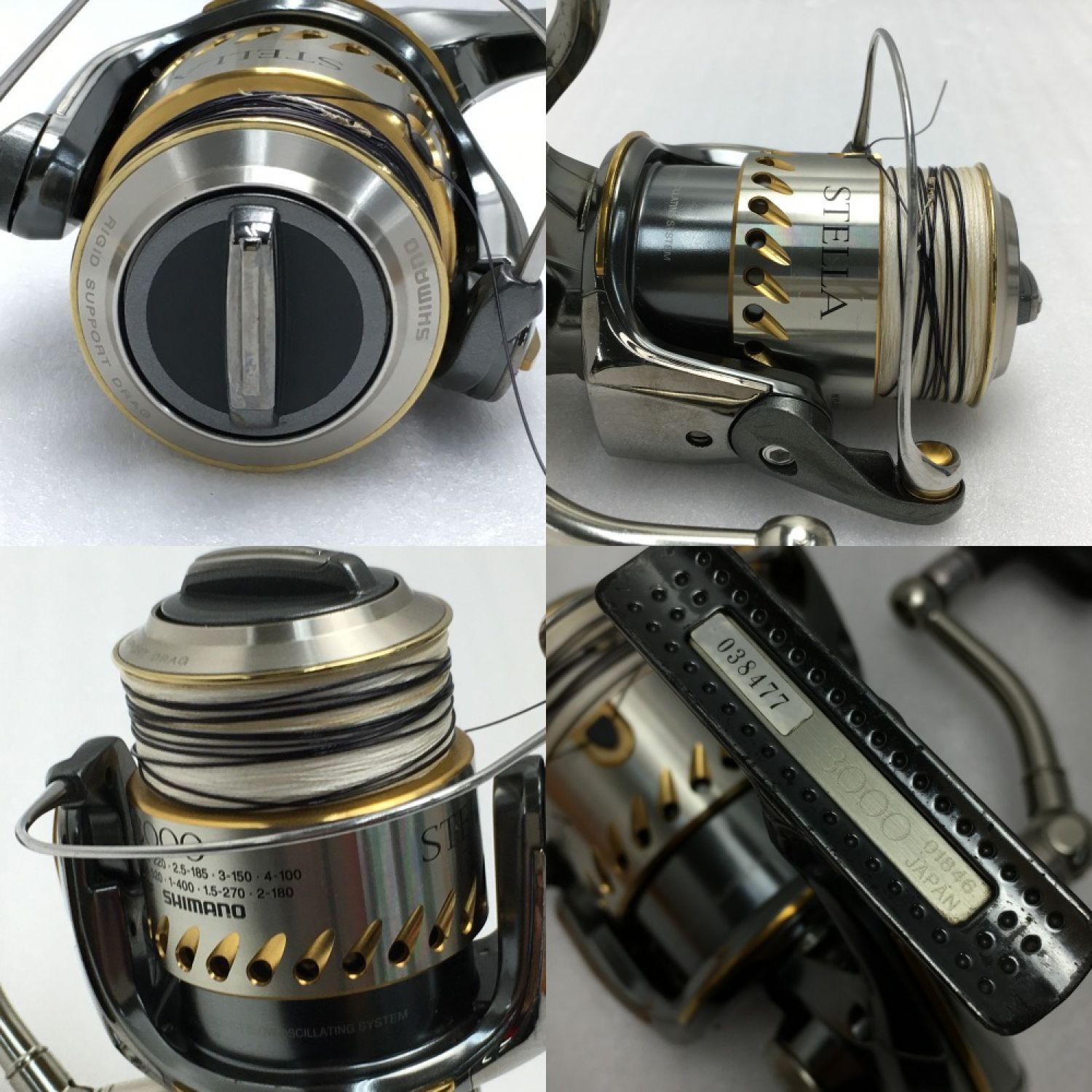 中古】 SHIMANO シマノ 04 ステラ 3000 スピニングリール 01846 B