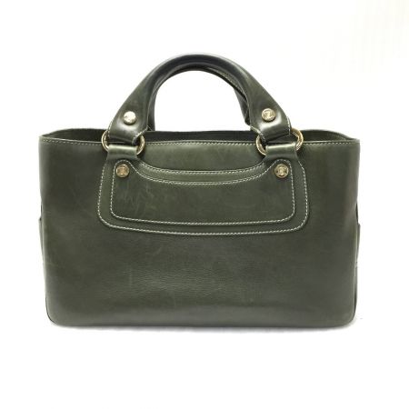  CELINE セリーヌ ブギーバッグ カーフ CE00/15 グリーン ハンドバッグ 布袋有