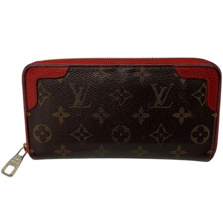  LOUIS VUITTON ルイヴィトン モノグラム ジッピーウォレット レティーロ M61854 スリーズ(レッド) ラウンドファスナー財布