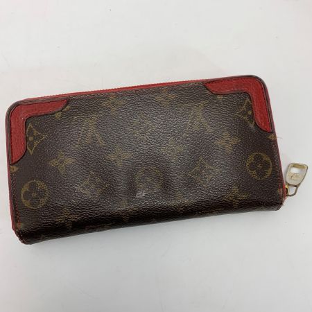  LOUIS VUITTON ルイヴィトン モノグラム ジッピーウォレット レティーロ M61854 スリーズ(レッド) ラウンドファスナー財布