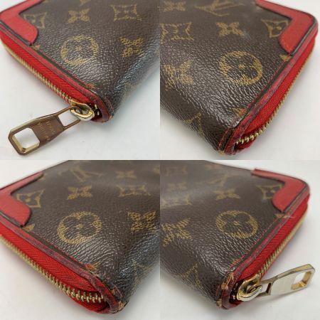  LOUIS VUITTON ルイヴィトン モノグラム ジッピーウォレット レティーロ M61854 スリーズ(レッド) ラウンドファスナー財布