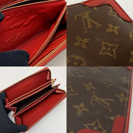  LOUIS VUITTON ルイヴィトン モノグラム ジッピーウォレット レティーロ M61854 スリーズ(レッド) ラウンドファスナー財布