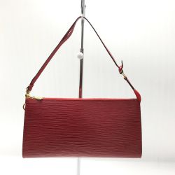 ☆☆ LOUIS VUITTON ルイヴィトン ポシェット アクセソワール M52947 カスティリアンレッド コスメ アクセサリーポーチ Bランク