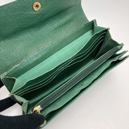  IL BISONTE イルビゾンテ レザー ロングウォレット 長財布 5452404840 グリーン 布袋有
