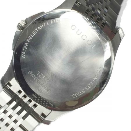GUCCI グッチ Gタイムレス 126.3 ブラウン文字盤 クォーツ メンズ 腕時計 Bランク