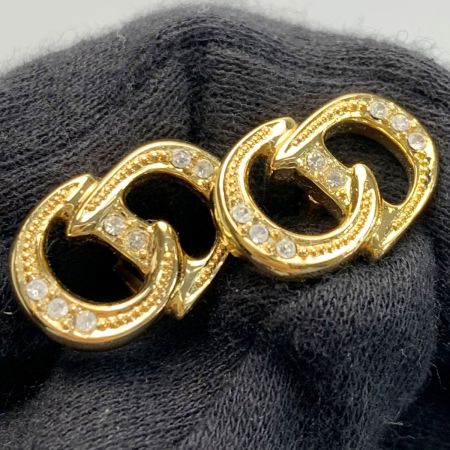  Christian Dior クリスチャンディオール タイピン・カフスセット CDロゴ MONSIEUR ゴールド ラインストーン