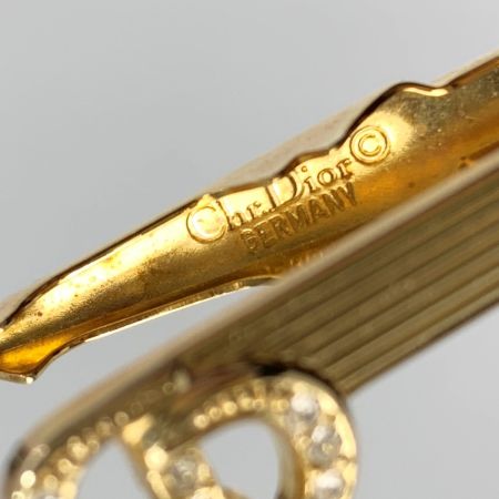  Christian Dior クリスチャンディオール タイピン・カフスセット CDロゴ MONSIEUR ゴールド ラインストーン