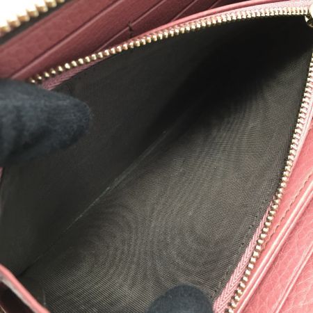  GUCCI グッチ ソーホー インターロッキングG 308280 ピンク ラウンドファスナー長財布