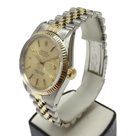  ROLEX ロレックス デイトジャスト コンビ K18 16013 /5318690 シャンパン 自動巻き メンズ 腕時計