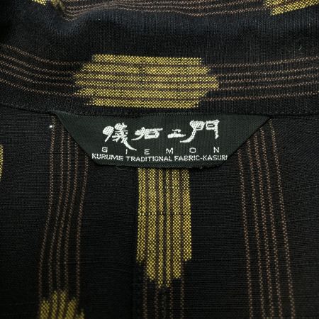  儀右衛門 ギエモン ブラウス サイズ不明 久留米絣 レディース ブラック×カーキ