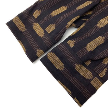  儀右衛門 ギエモン ブラウス サイズ不明 久留米絣 レディース ブラック×カーキ