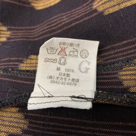  儀右衛門 ギエモン ブラウス サイズ不明 久留米絣 レディース ブラック×カーキ