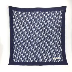 ☆☆ Christian Dior クリスチャンディオール シルクスカーフ トロッター ネイビー ヴィンテージ Bランク