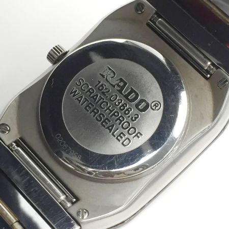  RADO ラドー ダイヤスター デイト 152.0366.3 ブラック クォーツ メンズ 腕時計 DIASTAR