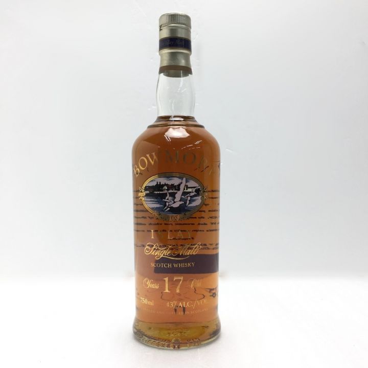 BOWMORE ボウモア 17年 ISLAY シルクプリント カモメ 750ml 43度 未開栓｜中古｜なんでもリサイクルビッグバン