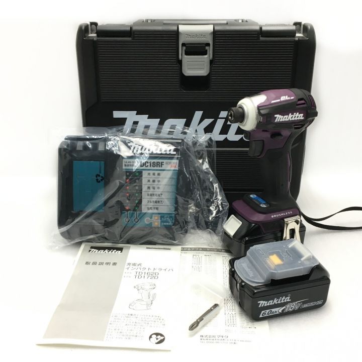 MAKITA マキタ インパクトドライバ オーセンティックパープル 18V-6.0Ah TD172DGXAP｜中古｜なんでもリサイクルビッグバン