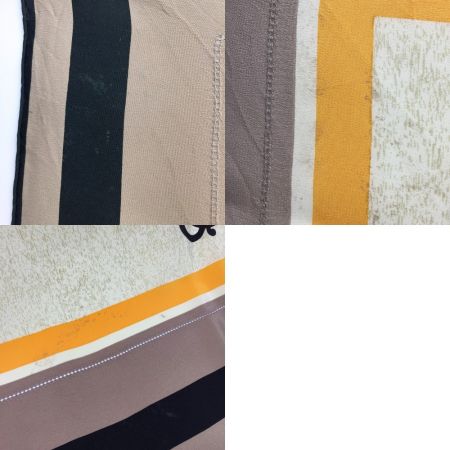  Christian Dior クリスチャンディオール シルクスカーフ 花柄 花瓶 ブラウン シルク100％