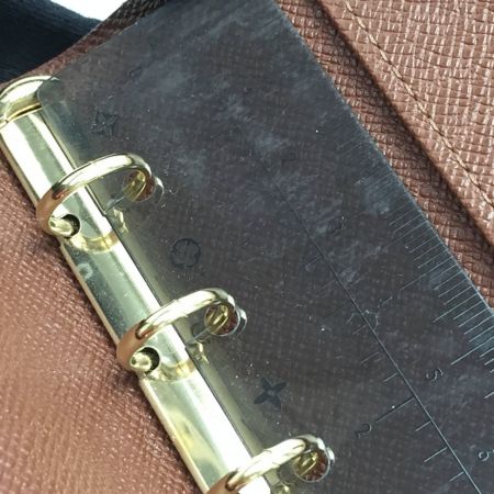  LOUIS VUITTON ルイヴィトン アジェンダPM 手帳カバー R20005 エベヌ システム手帳 スケール付