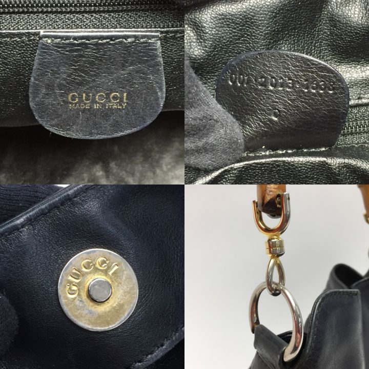 GUCCI グッチ バンブー ハンドバッグ 001・2013・1638 オリーブ レザー レディース｜中古｜なんでもリサイクルビッグバン