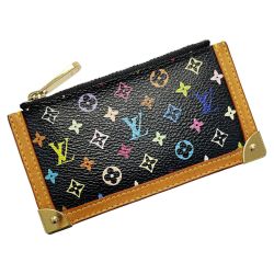 ☆☆ LOUIS VUITTON ルイヴィトン マルチカラー ポシェットクレ キーケース M92654 ノワール モノグラムマルチカラー レディース Bランク