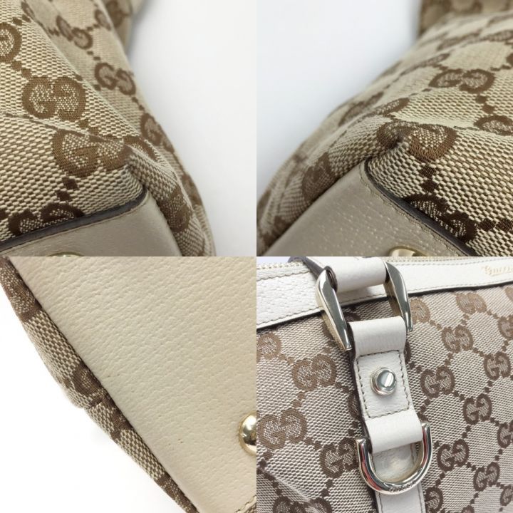 GUCCI グッチ GGキャンバス トートバッグ 141470 ベージュ/アイボリー アビーライン ショルダーバッグ｜中古｜なんでもリサイクルビッグバン