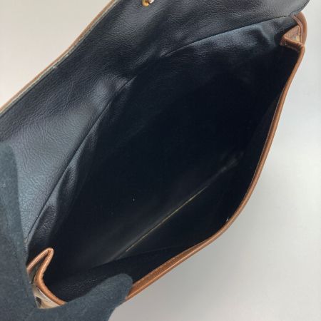  BURBERRY バーバリー ノバチェック クラッチバッグ ベージュ×ブラウン キャンバス/レザー シャドーホース