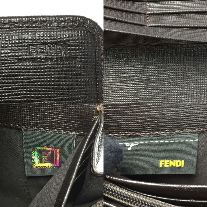 FENDI フェンディ ズッカ柄 2つ折り長財布 8M0298 ダークブラウン｜中古｜なんでもリサイクルビッグバン