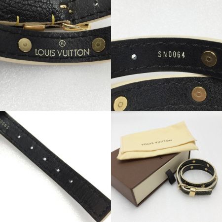 LOUIS VUITTON ルイヴィトン ブラスレ スハリ ドゥブルトゥール M91844 ブラスレ ドゥブル トゥール ノワール 箱・布袋有 Bランク