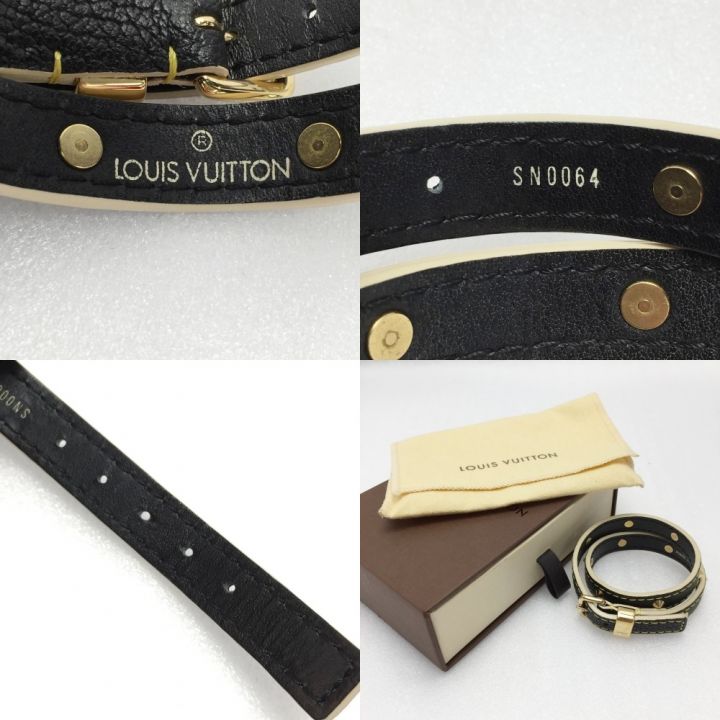 LOUIS VUITTON ルイヴィトン ブラスレ スハリ ドゥブルトゥール M91844 ブラスレ ドゥブル トゥール ノワール  箱・布袋有｜中古｜なんでもリサイクルビッグバン