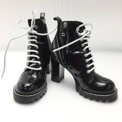 ☆☆ LOUIS VUITTON ルイヴィトン スタートレイルライン アンクルブーツ MA0118 ノワール サイズ39 布袋有 Bランク