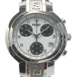 ☆☆ FENDI フェンディ オロロジ クロノグラフ 000-4500G-450 ホワイト×ブラック クォーツ メンズ 腕時計 Bランク