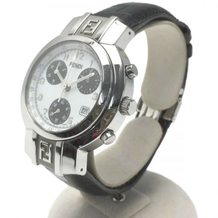  FENDI フェンディ オロロジ クロノグラフ 000-4500G-450 ホワイト×ブラック クォーツ メンズ 腕時計