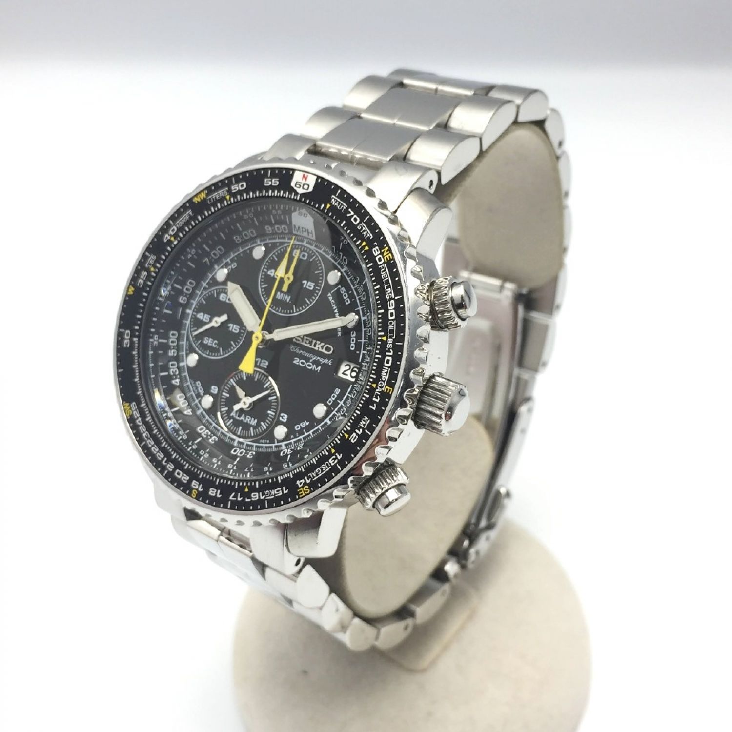 SEIKO セイコー パイロットクロノグラフ ウォッチ メンズ腕時計-