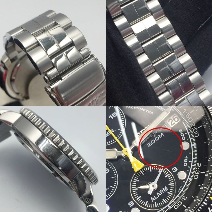 SEIKO セイコー パイロットアラーム クロノグラフ 7T62-0EB0 ブラック クォーツ メンズ 腕時計｜中古｜なんでもリサイクルビッグバン