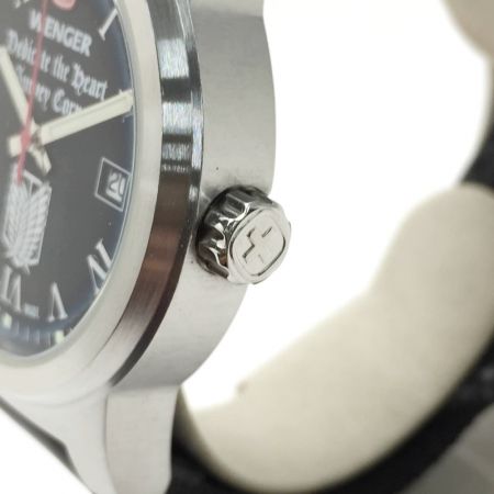  WENGER 進撃の巨人コラボ 調査兵団モデル 限定生産 7280X ブラック クォーツ メンズ 腕時計