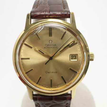  OMEGA オメガ ジュネーブ デイト Ref:166.0163 ゴールド 自動巻き メンズ 腕時計 Geneve