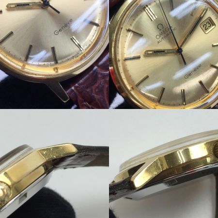  OMEGA オメガ ジュネーブ デイト Ref:166.0163 ゴールド 自動巻き メンズ 腕時計 Geneve