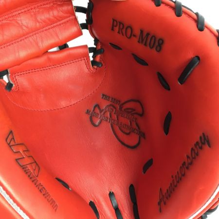  ハタケヤマ 《 軟式 キャッチャーミット シェラムーブ 》レッド×ブラック / PRO-M08