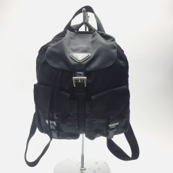 ☆☆ PRADA プラダ ナイロン リュックサック B6677F ブラック バックパック 布袋・ギャランティカード有 Bランク