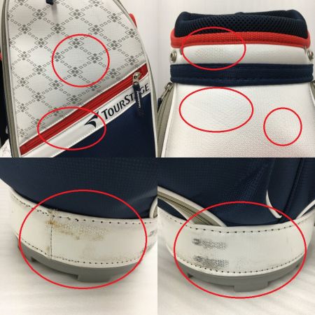  Bridgestone ブリヂストン ツアーステージ キャディバッグ 8型 TCH88CL ネイビー×ホワイト