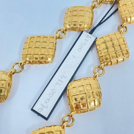  CHANEL シャネル マトラッセ ひし型 ストーン ネックレス A1900 GP