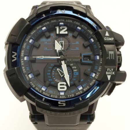  CASIO カシオ G-SHOCK スカイコックピット GW-A1100FC-1AJF ブラック×ブルー 電波ソーラー メンズ 腕時計