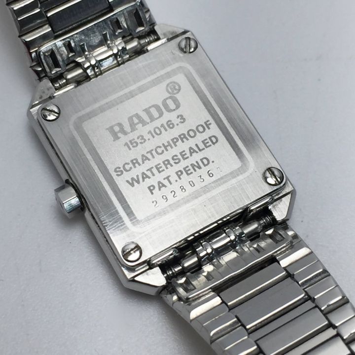 RADO ラドー ダイヤスター 2Pダイヤ V2200 153.1016.3 ブラック クォーツ レディース 腕時計｜中古｜なんでもリサイクルビッグバン