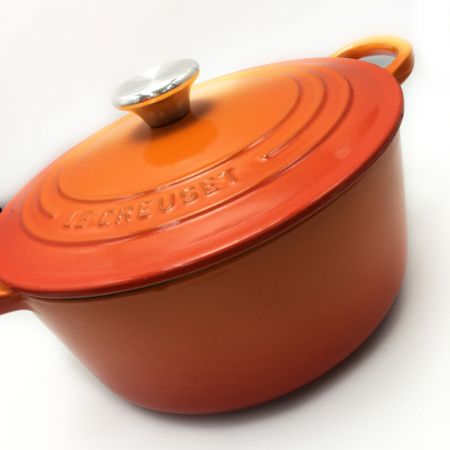  LE CREUSET ルクルーゼ 《 鍋 ココットロンド 》オレンジ / 22cm / 両手鍋 オレンジ