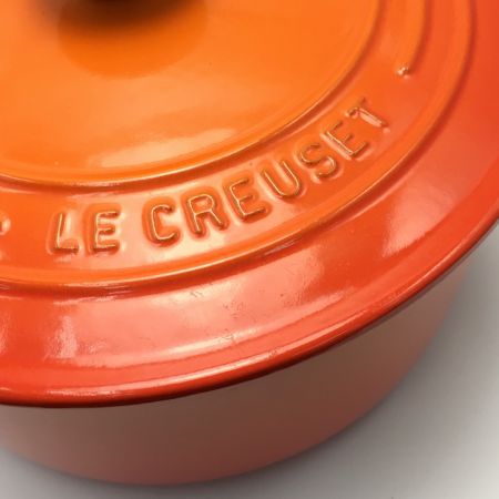  LE CREUSET ルクルーゼ 《 鍋 ココットロンド 》オレンジ / 22cm / 両手鍋 オレンジ