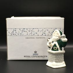☆☆ ROYAL COPENHAGEN ロイヤル・コペンハーゲン 《 サンタクロース 》グリーン / 置物 / 陶器 Bランク