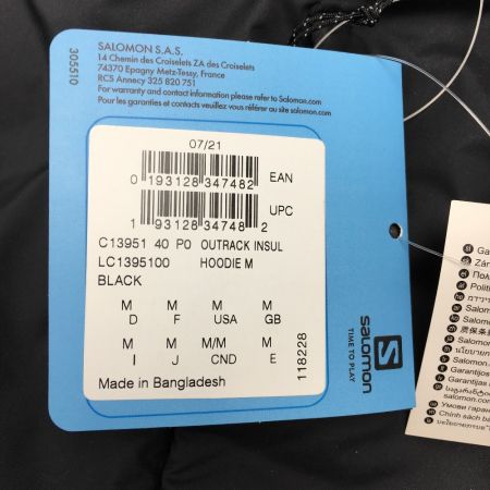  SALOMON サロモン ジャケット SIZE M メンズ タグ付き C13951 ブラック