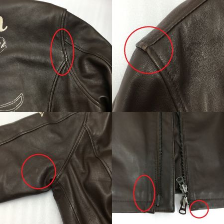  INDIAN MOTOCYCLE ×BETTY BOOP ベティブープ レザージャケット ラムレザー SIZE XL メンズ ブラウン